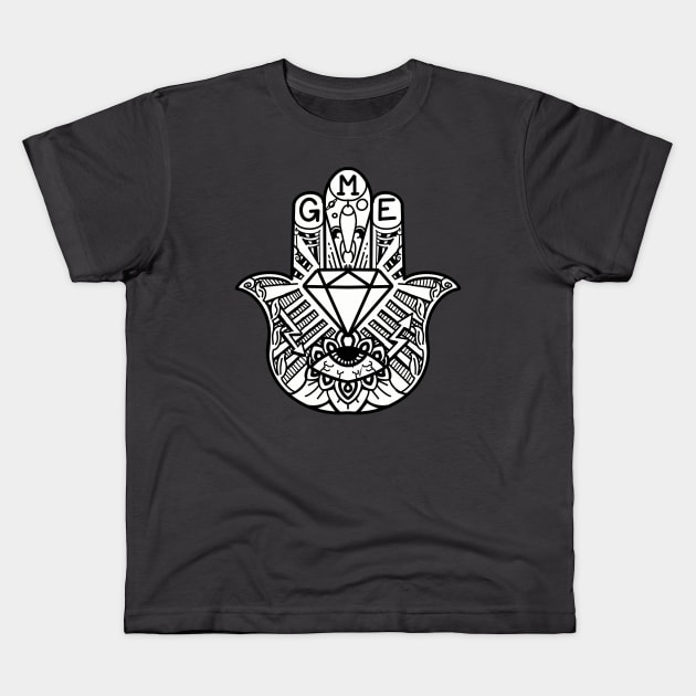 Diamond Hamsa Kids T-Shirt by amestopleeze